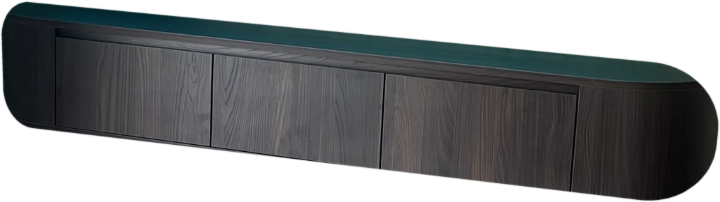 Asya Oval TV Ünitesi — Koyu Ceviz