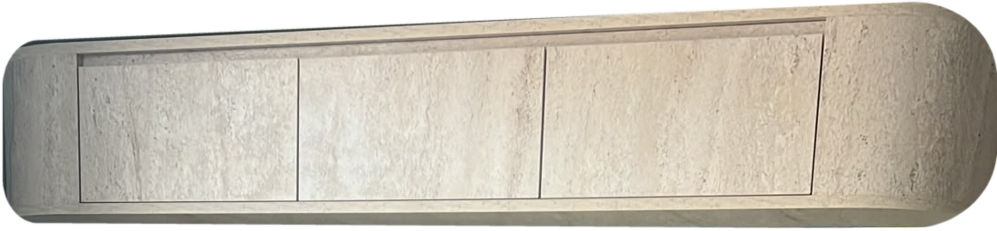 Asya Oval TV Ünitesi — Traverten